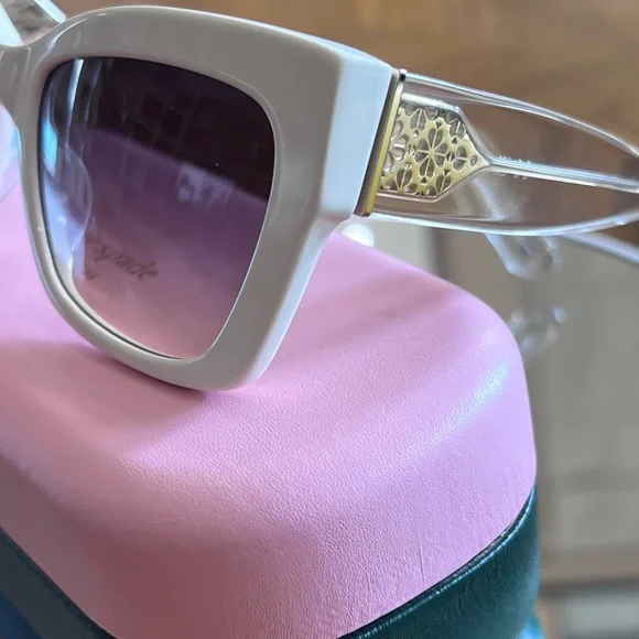 Kate Spade White Cat-Eye Sunglasses - Picture 2 of 8
